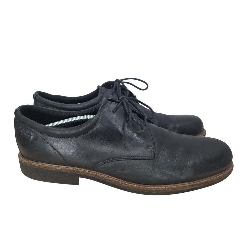Ecco ST.1 Hybrid Derby Shoes Mens 13 Black Leather Oxford Office Wear Timeless